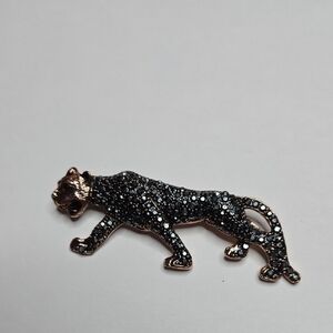 Elegant Black Panther Brooch